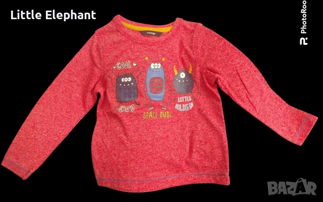 Блузка с дълъг ръкав за момченце на 4-5 год чудовища и буболечки,колекция"Animals",Англия/нова