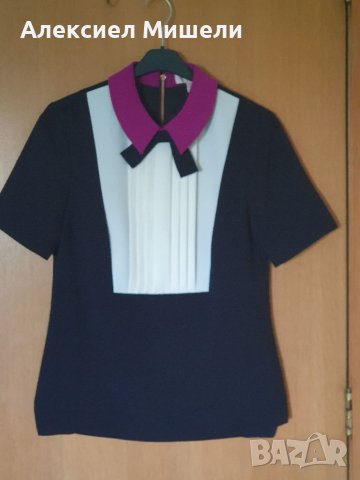 Тъмносиня риза с къс ръкав Тед Бейкър