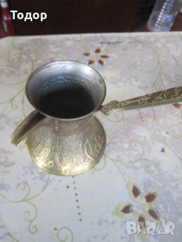 Невероятно турско бронзово джезве , снимка 1 - Сервизи - 29798645