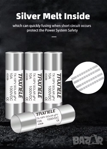 Taxnele държач на DC предпазител за защита от късо съединение за соларни системи, снимка 12 - Друга електроника - 52698010