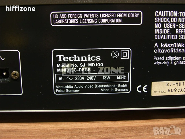 MD  плеър  Technics sj-md100 /1, снимка 9 - Ресийвъри, усилватели, смесителни пултове - 54215199