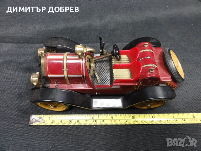СТАРА РЕТРО ЛАМАРИНЕНА КОЛА ИГРАЧКА MERCER 1913 SCHUCO GERMANY, снимка 8 - Колекции - 52200299