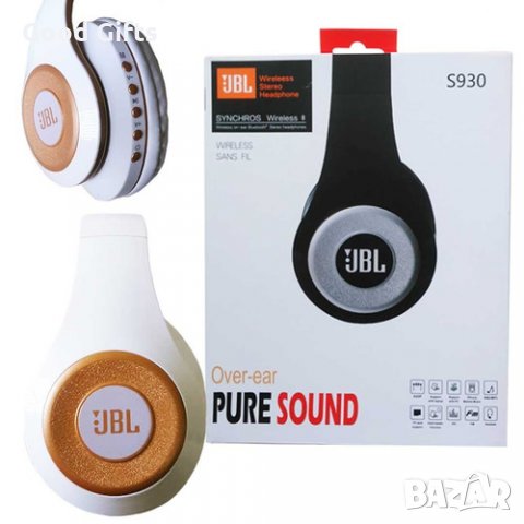 JBL S930 Безжични bluetooth слушалки fm radio aux usb microsd, снимка 2 - Слушалки, hands-free - 31581659