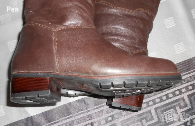 Кафеви кожени ботуши marfild, снимка 10 - Дамски ботуши - 50676894