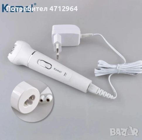 Епилатор Kemei 5 в 1, Бръснене, Масаж, Почистване и Ексфолиране, снимка 2 - Други - 53156511