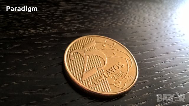 Mонета - Бразилия - 25 центавос | 2004г.