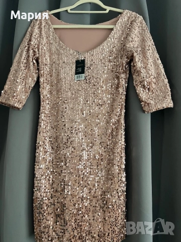 Нова рокля с пайети и дълъг ръкав Esmara, снимка 2 - Рокли - 52091200
