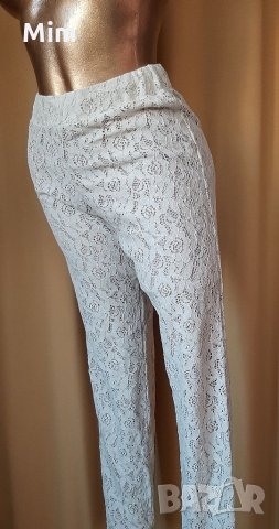 М Дантелен панталон / клин/ с подплата, снимка 2 - Панталони - 32119505