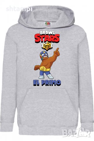 Детски Суитчър/Суитшърт El Primo,Brawl Stars,Игра,Подарък,Изненада,Забавление,Рожден Ден, снимка 2 - Детски анцузи и суичери - 38314383