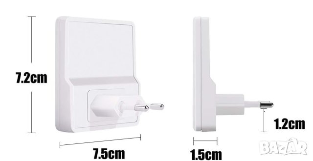 LED нощна светлина със сензор комплект от 2 броя ELN-066, снимка 5 - Друга електроника - 42820471