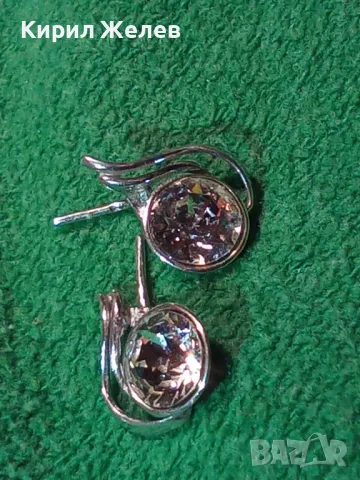 ИЗЯЩНИ СКЪПОЦЕННИ СРЕБЪРНИ ОБЕЦИ СРЕБРО 925 с БЛЕСТЯЩИ ЛАБОРАТОРНИ МОЙСАНИТИ 46800, снимка 16 - Обеци - 46484026