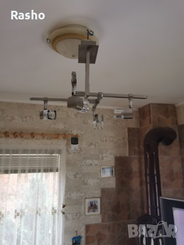 Полилей инокс с 4 лампи, снимка 3 - Лампи за таван - 44264435
