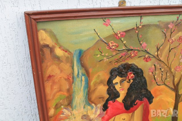 Картина масло върху шперплат-подписана, снимка 2 - Картини - 40486241