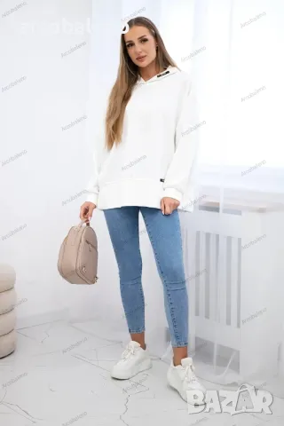 Дамски суичър от маслена материя, 8цвята , снимка 8 - Суичъри - 48966481