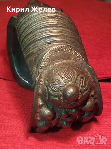 18 Век ВЪЗРОЖДЕНСКА СРЕБЪРНА РОГАТКА САЧАН ЕМАЙЛИРАНА ГРИВНА с ОРНАМЕНТИКА ЖИВАЧНА ПОЗЛАТА 20721, снимка 16 - Антикварни и старинни предмети - 33214515