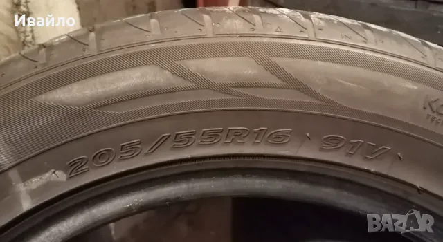 Продавам 2 броя летни гуми 205.55.16 на 1 сезон дот 2021 Hankook , снимка 3 - Гуми и джанти - 55720273