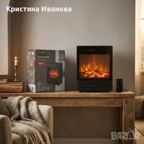 Електрическа камина с ефект пламък, снимка 3 - Други стоки за дома - 56466915