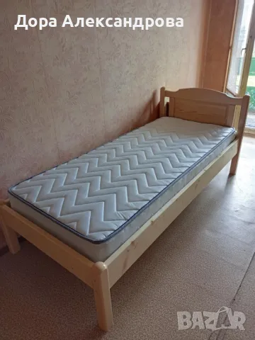 единично легло с матрак 
