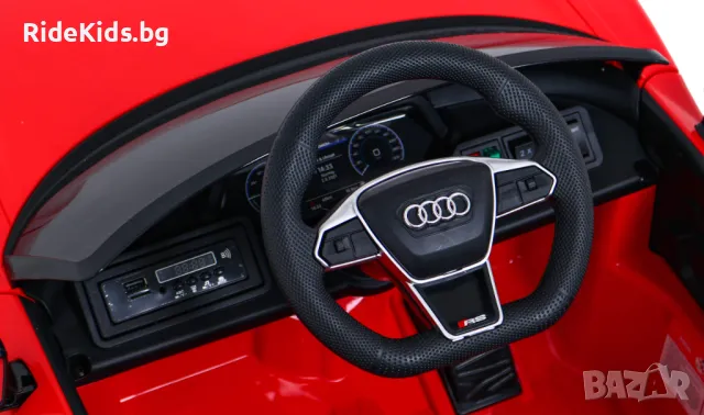 Audi RS E-Tron GT 12V – Детска акумулаторна кола, Червена, EVA гуми, снимка 12 - Детски велосипеди, триколки и коли - 50420674