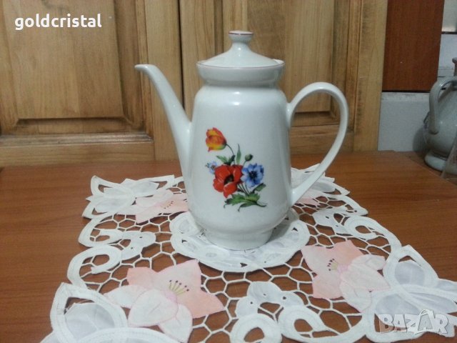 Стар български порцелан чайник кана 
