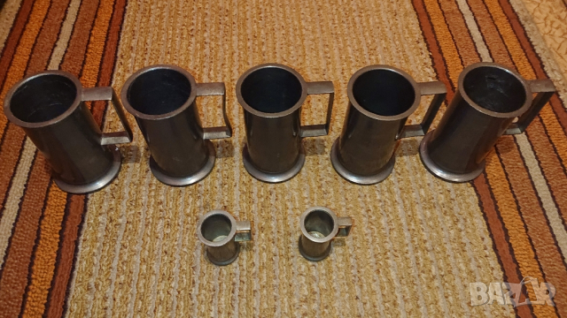 Калаени мерителни халби, снимка 3 - Антикварни и старинни предмети - 43986598