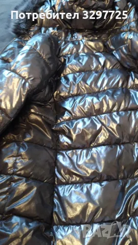 🧥Сребристо дамско зимно яке с естествен косъм🧥🧡Дамско ватирано зимно яке цвят жълто🧡OUTERWEAR THE🧡, снимка 5 - Якета - 49538250