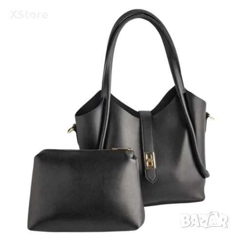 Изискана дамска чанта с практичен несесер, снимка 3 - Чанти - 52585199