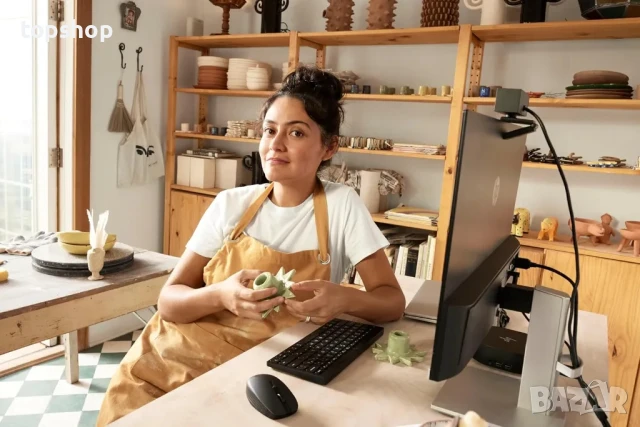 НОВА Компактна Bluetooth клавиатура HP 350, до 3 устройства чрез Bluetooth 5.2, Multi-OS..., снимка 7 - Клавиатури и мишки - 50555885