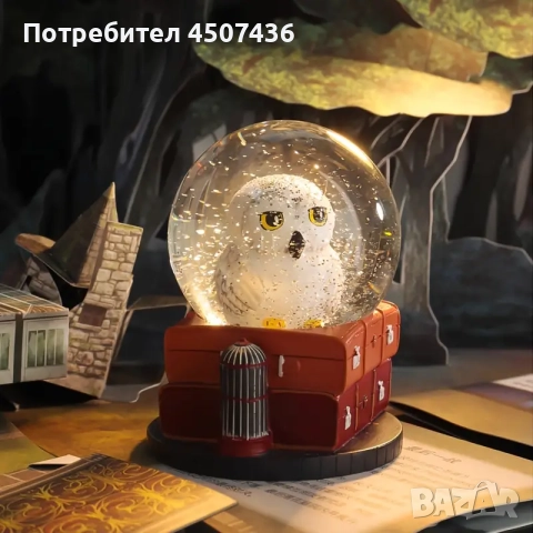 Universal Studios Хари Потър Снежен Кристален глобус сова Хедуиг , Ръчно рисуван , снимка 3 - Декорация за дома - 52739592