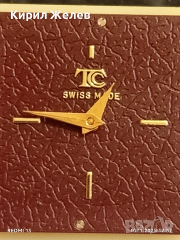 Механизъм с дисплей за часовник TC SWISS MADE баланса работи рядък 51527, снимка 2 - Антикварни и старинни предмети - 52361717