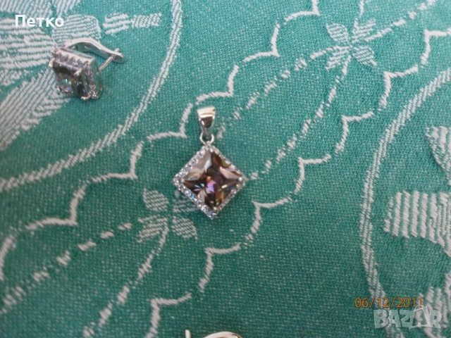 Рядък  комплект майсторска изработка маркировка  на  трите 925, снимка 6 - Антикварни и старинни предмети - 52605183