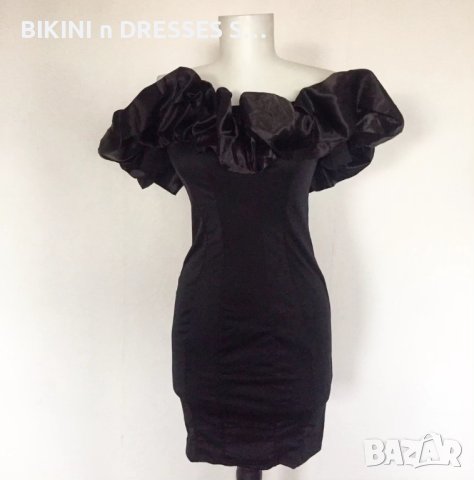 Празнична елегантна черна рокля с воали , снимка 2 - Рокли - 25514949