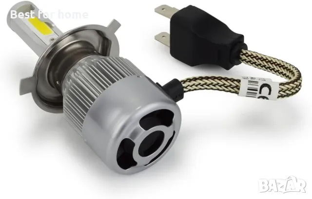 LED крушки H4, висок клас, 7200 lum, 6000K-6500K от Safego, снимка 4 - Аксесоари и консумативи - 48711097
