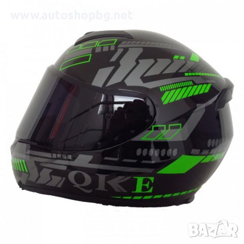 Каска за мотор- черно/зелено, снимка 4 - Аксесоари и консумативи - 33966132