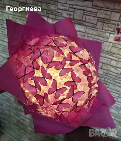 ЗАПОВЯДАЙТЕ‼️🎀 Луксозни, светещи, ръчно изработени букети "DESS"💐🦋, снимка 7 - Подаръци за юбилей - 44730480