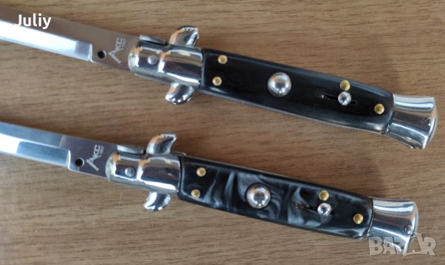 Автоматичен сгъваем  нож АКC Italy / Stiletto / - 9 инча, снимка 14 - Ножове - 39794519