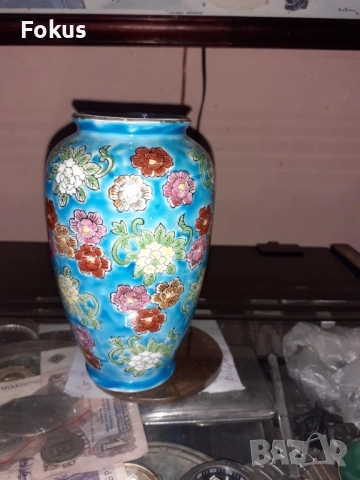 Сатцума Satsuma стара малка ваза порцелан маркировка, снимка 2 - Антикварни и старинни предмети - 53357794