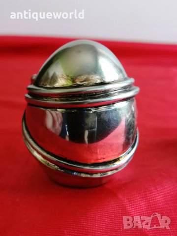 СРЕБЪРНО  Яйце с Поставка ,Сребро 925 ,129гр., снимка 4 - Антикварни и старинни предмети - 42648451