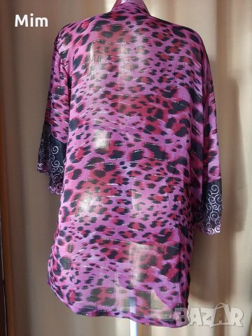 ХХL Розов халат анимал принт , снимка 4 - Нощници - 31340048