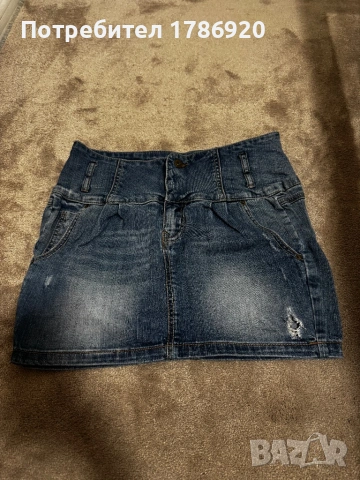 Дънкова пола Pull & Bear Basic Denim - casual перфекция! 👖, снимка 4 - Поли - 51396994