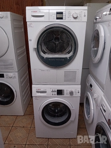 Комплект пералня и сушилня с термопомпа Бош Bosch А+++ 7кг с две години гаранция!
