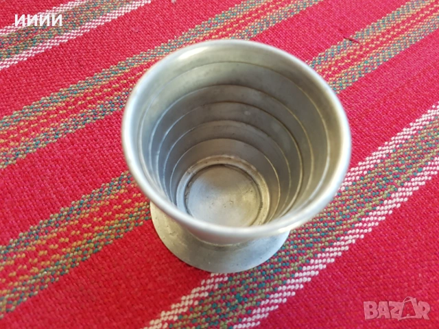 Военна сгъваема чаша с калъф, снимка 3 - Антикварни и старинни предмети - 54313672