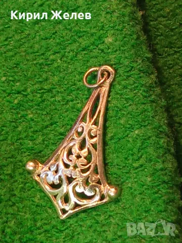 СТАРИНЕН АЖУРЕН ФЛОРАЛЕН СРЕБЪРЕН ПЕНДАНТ СРЕБРО ВИСОКА ПРОБА ХУДОЖЕСТВЕНА РЪЧНА ИЗРАБОТКА 48936, снимка 12 - Антикварни и старинни предмети - 49757316