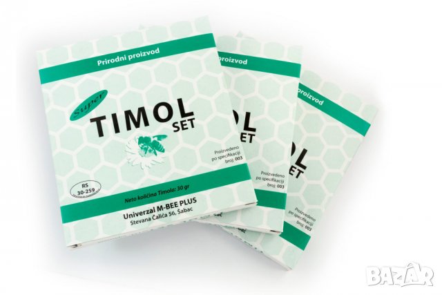 ТИМОЛ СЕТ (Кърпички с Тимол) 30 бр в опаковка, снимка 1 - За пчели - 22715370