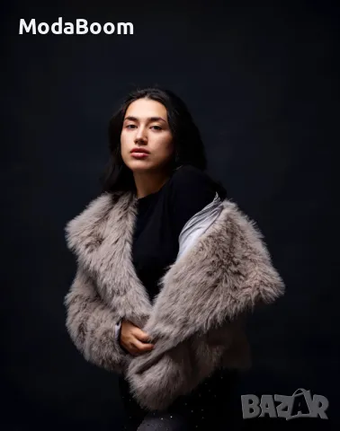 Дамско сиво яке , снимка 2 - Якета - 48374325