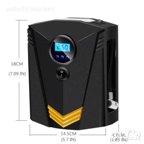 Дигитален компресор за гуми – T146 – 26034, снимка 5 - Аксесоари и консумативи - 56054151