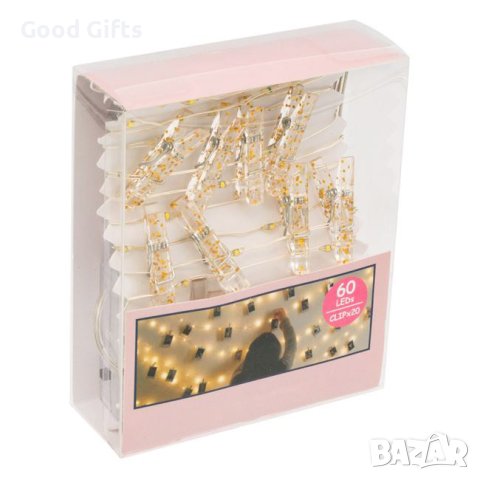 Светещи щипки за снимки, 60бр., снимка 3 - Декорация за дома - 42744497