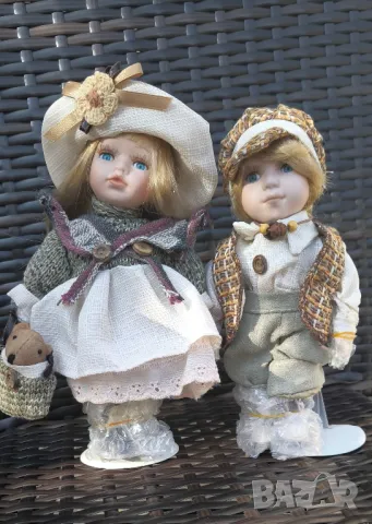 керамични кукли двойка, снимка 2 - Кукли - 47989318