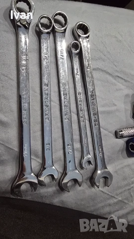 Професионални гаечни ключове с тресчотка ARMSTRONG USA – 5 бр., снимка 4 - Ключове - 53910962