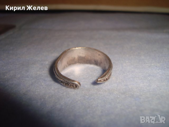 СТАРИНЕН ФИЛИГРАНЕН СРЕБЪРЕН РЕГУЛИРУЕМ РЕТРО ПРЪСТЕН ВИСОКА ПЛОБА СРЕБРО РЪЧНА РАБОТА УНИКАТ 32508, снимка 5 - Антикварни и старинни предмети - 38323652